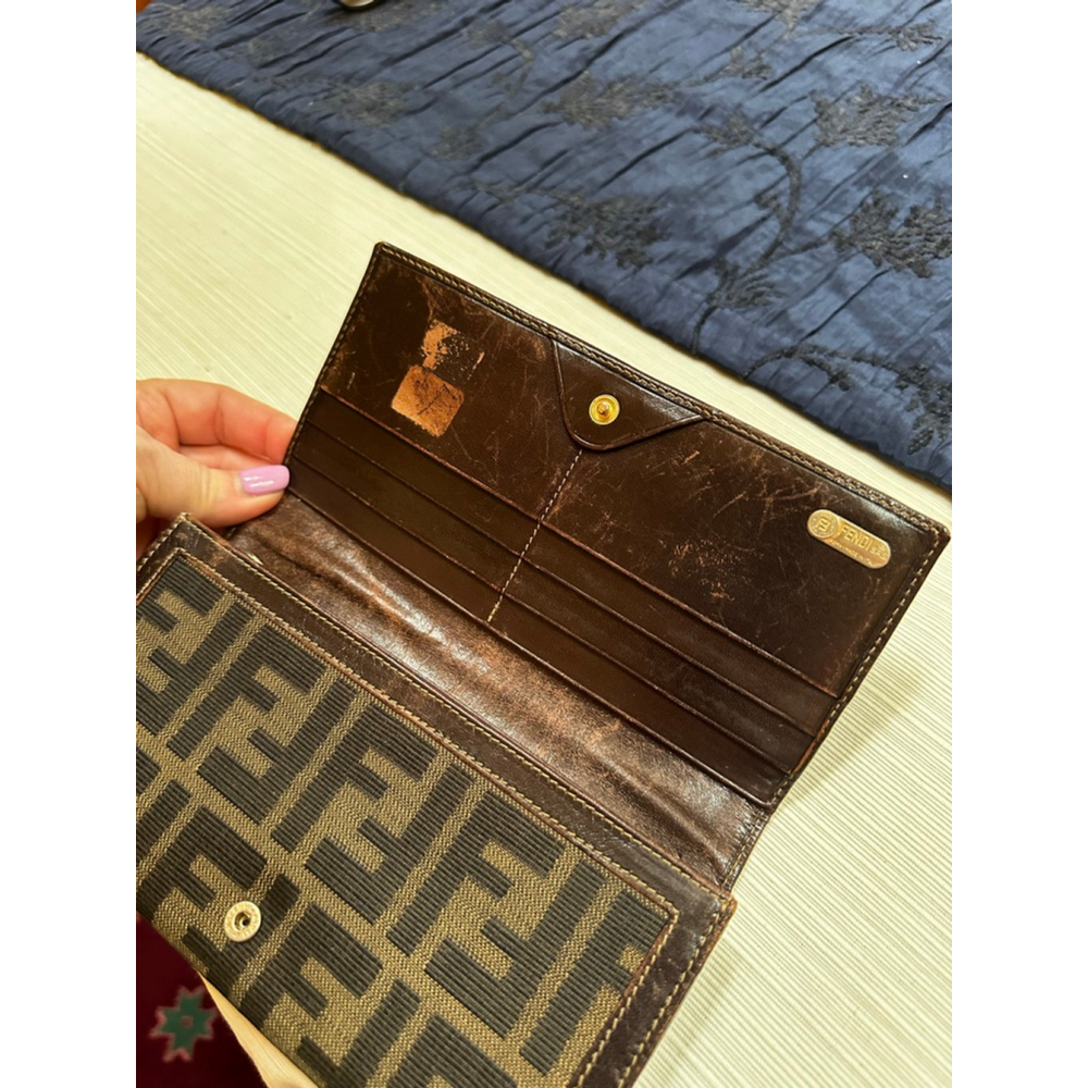 Fendi Black and Brown Monogram Wallet - Picture 9 of 14